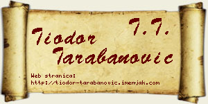 Tiodor Tarabanović vizit kartica